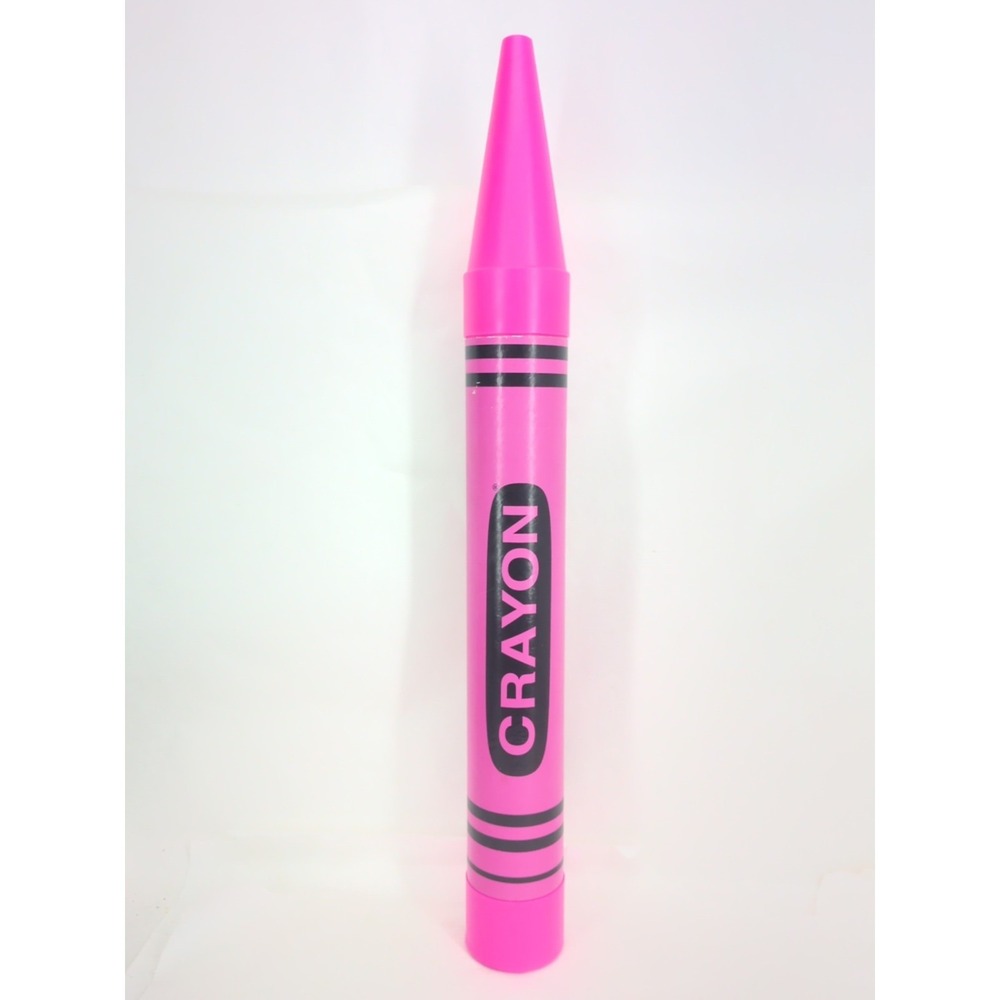 Vintage Crayola Crayon Pink 35" Inch 1988 Ralphco Piggy Coin Bank Made In USA